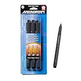 SAKURA 3-Piece Microperm Blister Card Ultra-Fine Point Pen Set, Black