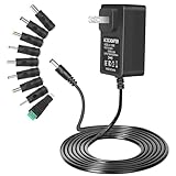 10V 2A,1.8A, 1.5A, 1A,0.5A Power Supply,10V Charger 2A 24W Maximum DC Power Cord Adapter, with 9 Replacement connectors 100V-240V Input Adapter American Wall Plug.