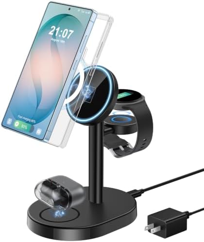 Hevanto 3 in 1 Wireless Charger for Samsung Galaxy, 15W Magnetic ...