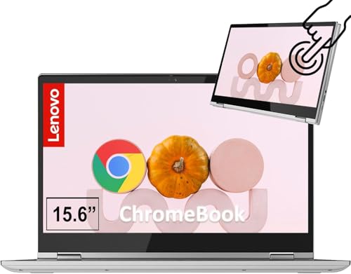 Image of Lenovo C340 15.6 inch FHD Touchscreen 2-in-1 Chromebook Laptop, Intel i3 CPU(Up to 3.4GHz), 4GB RAM, 64GB Storage, USB-C, Wi-Fi, Bluetooth, Chrome OS, Grey, High-End Business /Luxury Gift