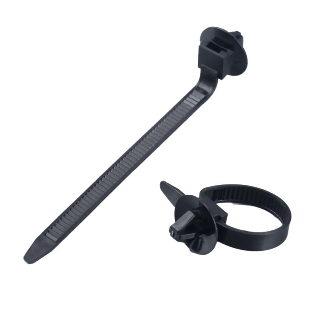 Wzddxunsf One Color 50Pcs Car Nylon Tie Wrap Cable Fixed Fasteners Clips Black Fastening Zip Strap 92Mmx5mm