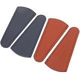 Healvian 4個 修眉剪用軽量レザー保護カバー 携帯便利 保護 指切り防止 シザー収納ケース 日常用適合多様鋏