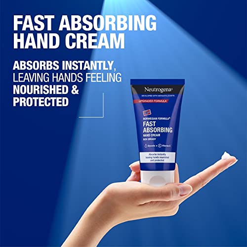 Neutrogena Norwegian Formula Fast-Absorbing Hand Cream (1x 75ml), Lightweight and Non-Greasy Hand Cream for Dry Hands, Nourishing Formula to Support Softer Skin, Suitable for Sensitive Skin - Image 3