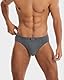 FORVEVO 7er Pack Herren Slips Baumwolle, Atmungsaktive Unterhosen Männer, Klassischer Weich Unterhosen mit Tasche, Stretch, Ohne Etikett(L,Schwarz&Marine&Grau)