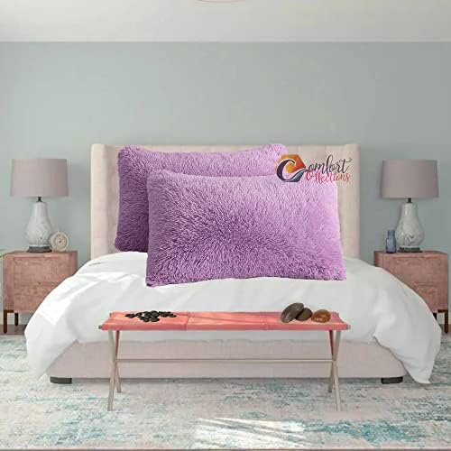 Pillowcase Pair Teddy Cuddles Hug & Snug Fleece Soft Fur Fluffy Cosy Warm Pillowcase Cover Colour: Black