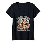 Photo Gallery donna cowboy cat meowdy partner cat vintage maglietta con collo a v Photo Gallery donna cowboy cat meowdy partner cat vintage maglietta con collo a v