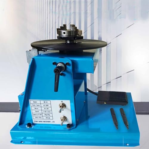 URJWAN Rotary Welding Positioner, 180mm Welding Turntable, 0-90º Welding Rotary Table Welder Positioner, for Cutting, Grinding, Assembly, Testing and Other Seam Welding