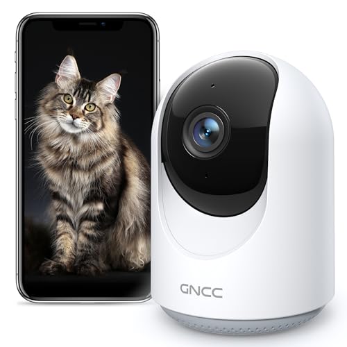 GNCC Pet Camera with Phone APP, 1080P Dog Camera Indoor Security Baby Camera, 2-Way Audio, Motion Detection and Tracking, Night Vision, Real-Time Alerts, 355° Pan (Manual Up/Down), 2.4GHz Only (P1) GNCC Pet Camera with Phone APP, 1080P Dog Camera Indoor Security Baby Camera, 2-Way Audio, Motion Detection and Tracking, Night Vision, Real-Time Alerts, 355° Pan (Manual Up/Down), 2.4GHz Only (P1)
