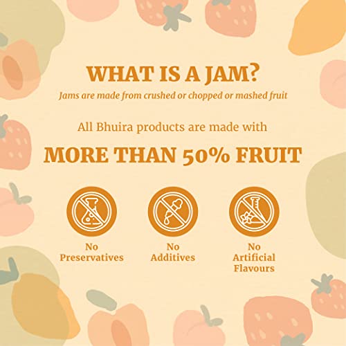 Image of Bhuira Apricot Jam - 240g | All Natural No Added Preservatives, Artificial Colors | Handmade Himachal Vegan Spread | Breakfast Dessert Jam | Healthy Snack | Guilt-Free | Sweet Tart