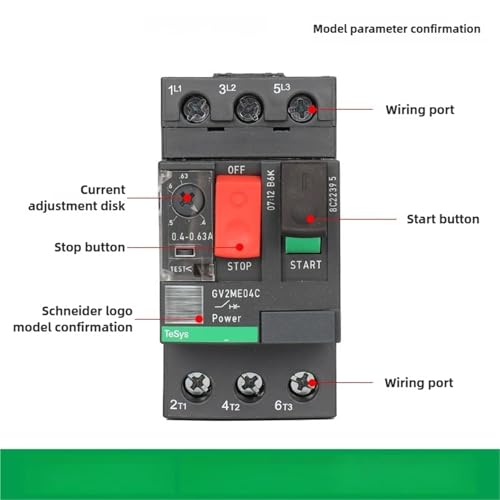 Disjoncteurs électriques GV2ME moteur triphasé Schneider de protection