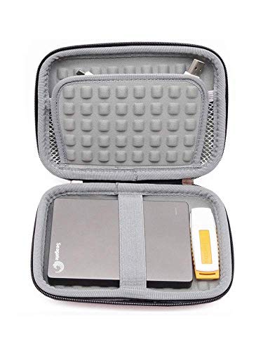 Hard Drive Case Bag, stoßfeste elektronische Zubehör-Organizer-Tasche für 2,5-Zoll-Festplatten, Power Bank, USB-Kabel, Kopfhörer und andere kleine