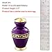 M MEILINXU Small Keepsake Urns for Ashes, Mini Cremation Urns - Fits a Small Amount of Cremated Remains - Display Burial at Home or Office Decor (Elsene Purple, Hand Engraved Brass