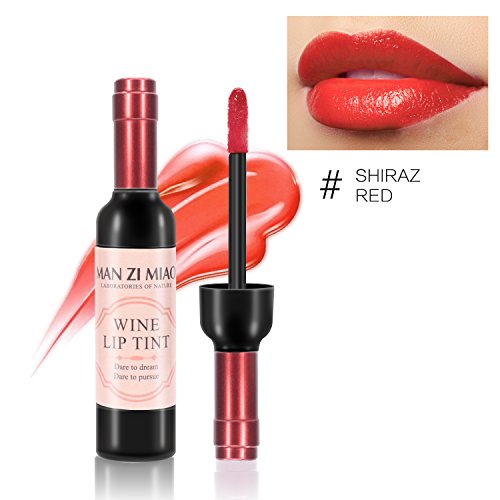 6 Colors Wine Lip Tint Set, Matte Lip Stain Long Lasting Waterproof Liquor Bottle Lip Gloss Gift Set, Silky Smooth Lightness Non-Stick Lipstick For Women (Wine Matte Lip Tint Set) #TOP2