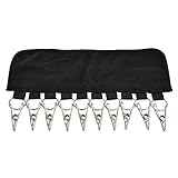 Estante de secado de ropa de acero inoxidable plegable para calcetines, estante de secado de ropa con 10 clips, para secar toallas, brasier, lencería, ropa de bebé, viajes, estante de secado de ropa