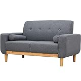 ワイエムワールド ソファ 2人掛け クッション 肘付き ルフィナ 幅130 グレー 00-404