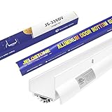 JELOSTONE U-Shaped Aluminum Door Bottom Shoes with Drip Cap (White) - Fire Rated - 1-3/4'W x 1-5/16'H x 36' L Weather Stripping Seal for Exterior Doors, Vinyl Insert, Powder Coated JS-216DV