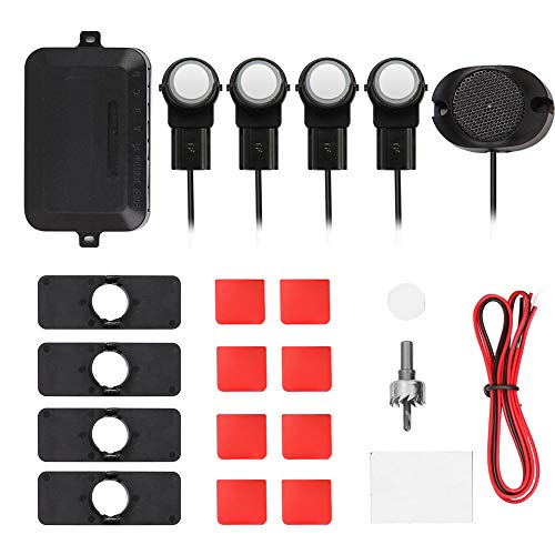 Btuty Sistema de sensores de estacionamento Parktronics 4pcs Sensores planos Reverse Backup Radars S