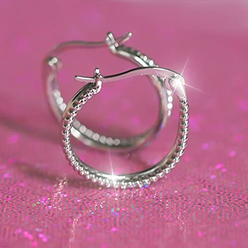 Goldye Hoop Earrings, 925 Sterling Silver Hoop Earrings, Plated Thick Hoop Earrings Lightweight Chunky Gold Hoop Earring,Hypoallergenic Classic Minimalist Hoop Earrings for Women Girls, Small