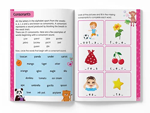 Spelling Time- Activitiy Workbook for Kids (Ages 6-8) I Vocublary Building I Writing Practice I Screen Free time of 2.5 hours
