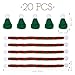 PRETYZOOM 20pcs Christmas Mini Knit Hat and Mini Scarf Christmas Tree Ornaments Cute Doll Clothes Accessory Jewelry Making DIY Craft Art (Green)