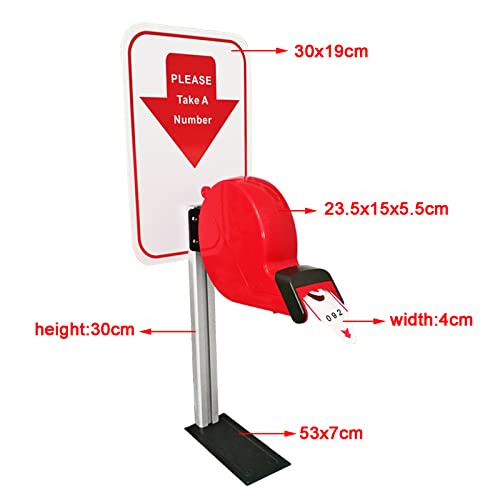 Take-A-Number System Ticket Dispenser With Counter Stand And 1 Roll Queue Tape Paper 3 Digits 2000 Tickets For Queue Call System #TOP1