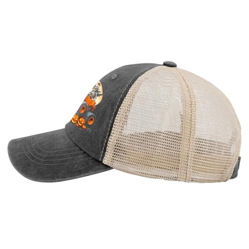 Skeleton Rock On Bruh Halloween for Mens Kids Toddlers Trucker hat Cycling3