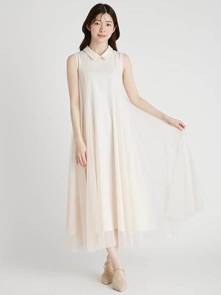 Amazon.co.jp: [セルフォード] Aラインチュールワンピース CWFO254083