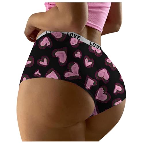 QJDFLL Saint Valentin Culotte Sexy imprimée Saint-Valentin pour(Le Noir,3XL)