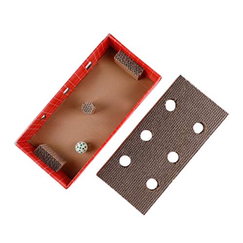 POPETPOP Cat Scratcher Papelão Track Cat Toy Lounge Bed Cat Garra Moedor Divertido Exercício Físico