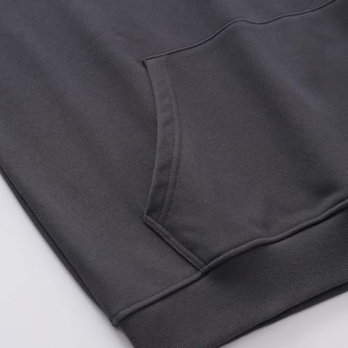 Solid Color Hoodie For Men Classic Basic Hoodie - CHARCOAL GRAY4