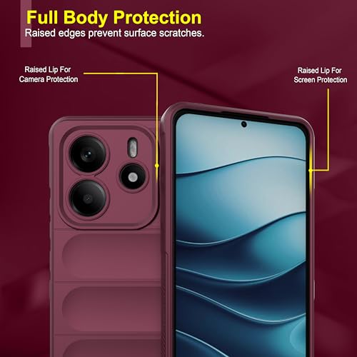 Image of Zapcase Back Case Cover for Mi Redmi Note 14 5G | Compatible for Mi Redmi Note 14 5G Back Cover | Liquid Silicon Magic Case with Camera Protection | Plum