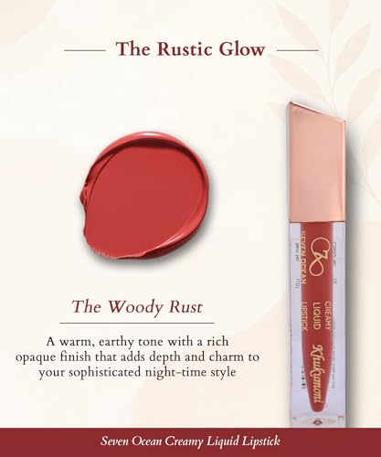 Image of Khukumoni Liquid Lipstick|Woody Rust Shade | Long Lasting Matte Finish | Waterproof & Smudge Proof Lipstick for Women (5ml)
