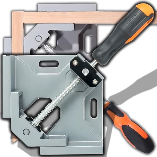 Retoo Serre Joint Angle À 90 Degrés, Menuisier Outillage, Poignée Caoutchoutée, Matériau Alliage D'aluminium, Étau D'angle, Pour Le Travail Du Bois,...