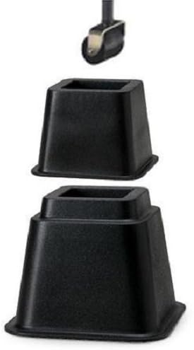 Katzco Bed Risers - Adjustable Heavy Duty - 8 Piece Set - 3, 5 or 8 Inches Tall with Multi Height Function - for Any Bed Frame, Furniture, Table Riser and Lift, College, Dorm, Room Accessories