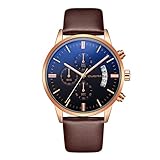 Geschenk: Luxus & elegantes Design, Business-Uhr, klare Linien zeichnen den Umriss einer einzigartigen Textur. Diese klassische einfache Herrenarmbanduhr eignet sich hervorragend für jeden Anlass. Es ist ein großes Geschenk für Geburtstag, Datierung, Weihnachten, Jahrestag Valentinstag, Hochzeit, Erntedankfest, Neujahr, Vatertag.