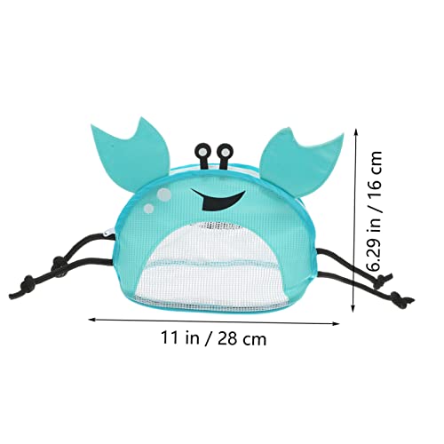 Crab Shape Beach Bag for Boy Girl Mesh Pouch for Collecting Seashells Lightweight and Breathable Crab Tote for Beach Play for Boys and Girls2