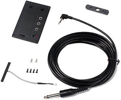 MonkeyJack Durable Violin Silent EQ Preamp Pickup with Plug Hole Cable Screws Set 4/4 Violin Parts