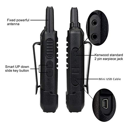 Image of Retevis RT22S Walkie Talkies Rechargeable, Compact 2 Way Radio (2 Pack)