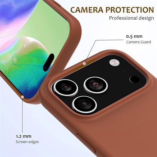 Image of ArmourPro Silicone Back Case for iPhone 17 Pro Max, Soft-Touch Case | Brown