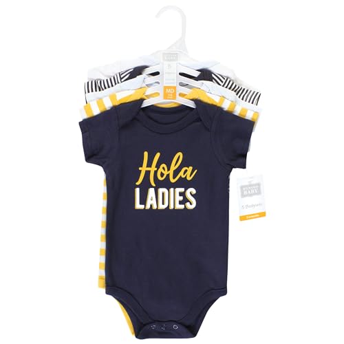 Image of Hudson Baby Unisex Baby Cotton Bodysuits 5-pack