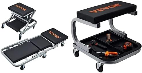 VEVOR 36" and 2 in 1 Z-Creeper Seat + 250 LBS Garage Shop Seat
