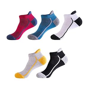 5-pack Heren Atletische Sokken Enkel Geen Showsokken Ademende Wicking Sports Hardloopsokken