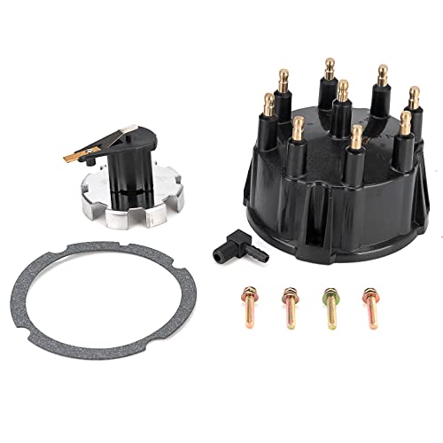 Distributor Cap And Ignition Rotor Kit - Compatible With Mercruiser Gm V8 Engines With Thunderbolt Iv And V Hei Ignition System - Replaces 185273, 805759Q3,805759T3, 805759T1, 18-5395 #TOP3