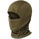 CAMOTER Camo Balaclava Ski Face Mask UV Protector for Man and Women Hunting Fishing Motorcycle Windproof&Military Tactical (Polyester, Green)