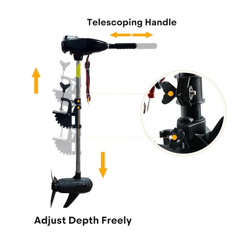 Cloud Mountain TM3203AK90 90 Lbs Thrust Stepless Speed Electric Outboard Brushless Trolling Motor For Fishing Boats Saltwater Transom Mounted thumb #3