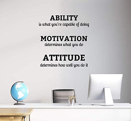 LYOMANLYOMAN Vinyl Motivational Wall Furniture Sticker, 23 x 21 Inches, Black