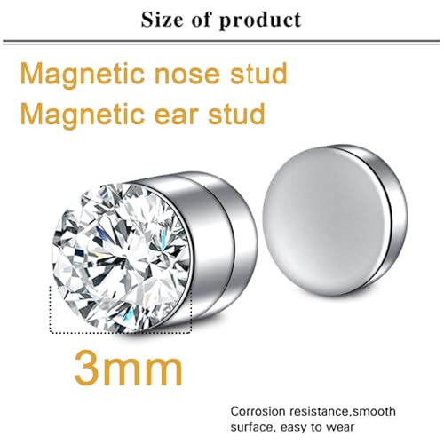 MODRSA Fake Nose Ring Hoop Fake Septum Fake Nose Ring Fake Septum Nose Ring Fake Nose Piercing Fake Nose Ring Stud Double Fake Noe Rings for Women Men2