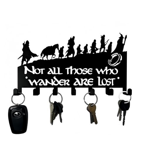 WexyHonMi The Rings – Porte-clés mural en métal pour la maison, décoration du Seigneur des Anneaux (28 cm)