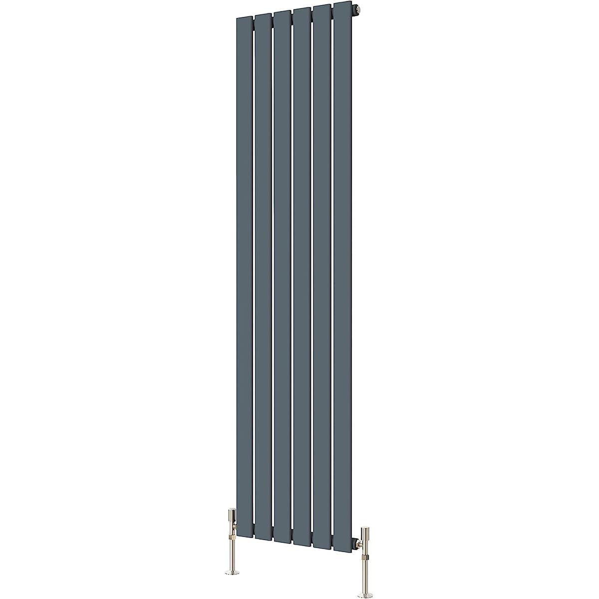 Radbliss Anthracite Vertical Flat Panel Design Radiator 1600X408mm Matt Grey Single Tall Rad Central Heating