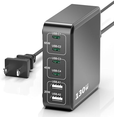 200W USB C Fast Charger Block,Upgraded GaN III 8-Port - Keystone 4